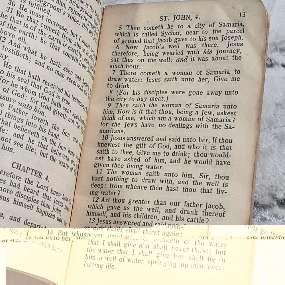 1918 Antique American Bible Society Book Of St. John Pocket Edition